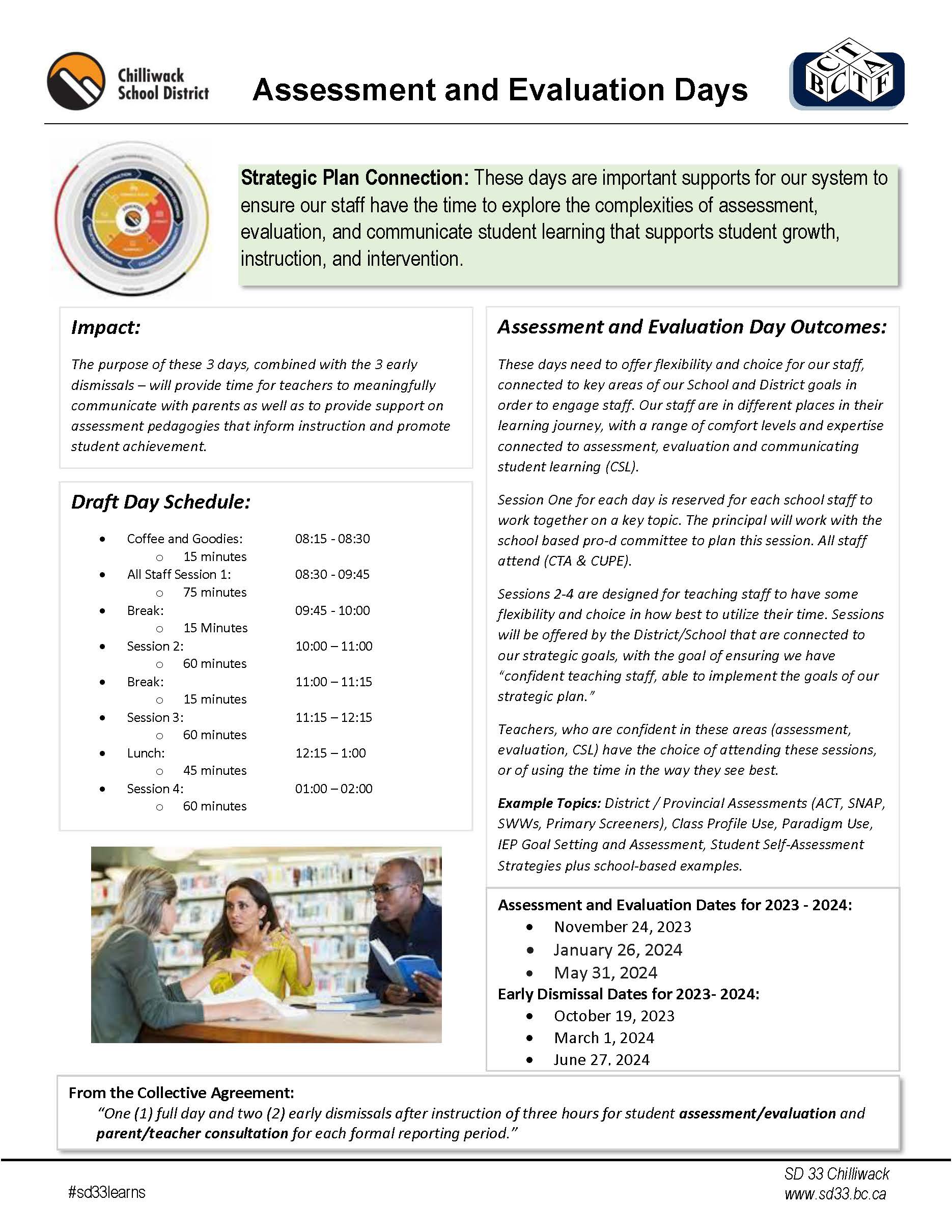 Assessment & Evaluation Days Explanation Flyer